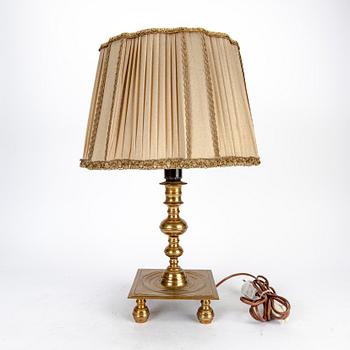 A set of two bronze 1930/40s Baroque style table lamps.