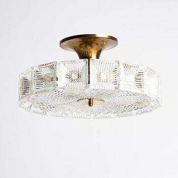 Carl Fagerlund, ceiling lamp, Orrefors, second half of the 20th century.