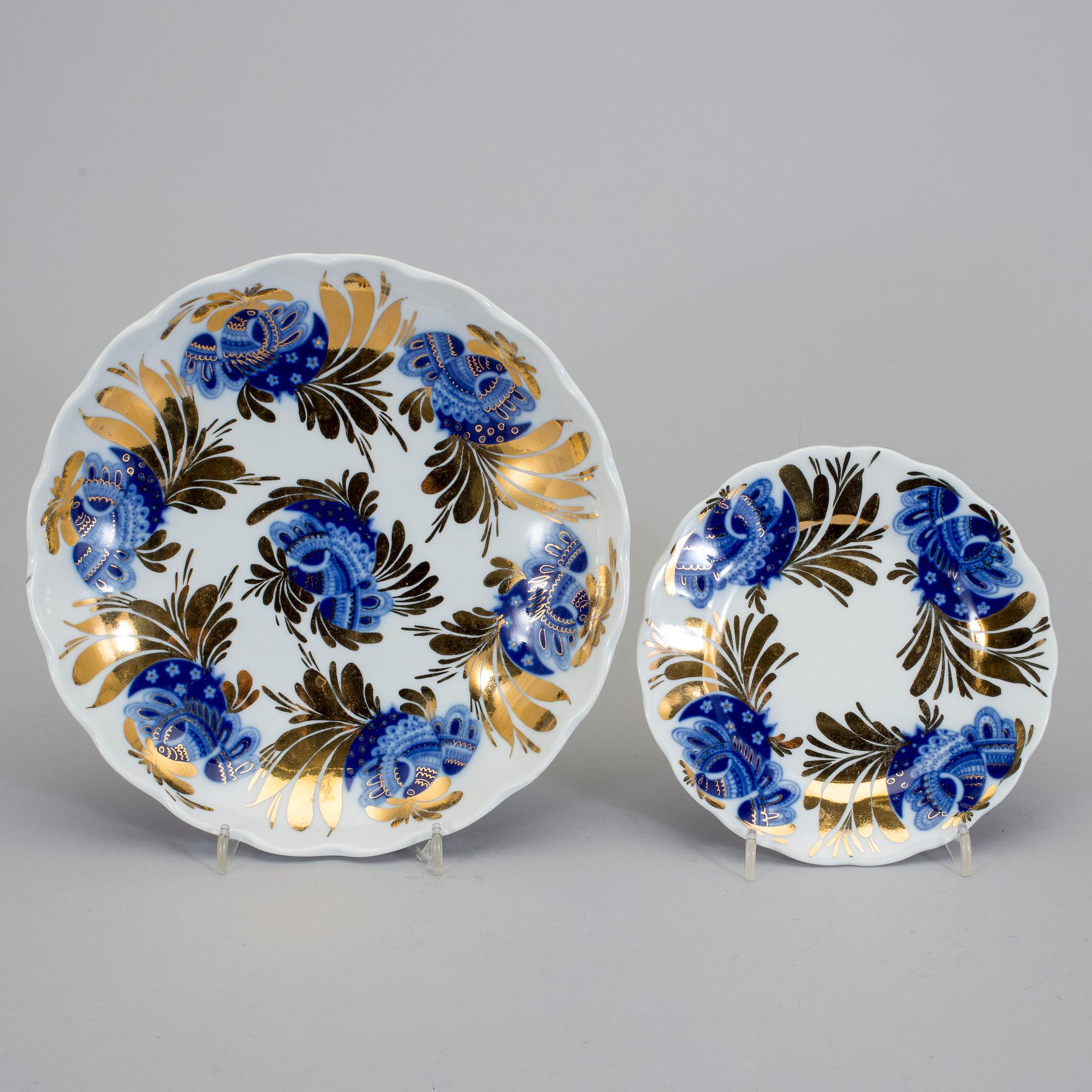 KAFFESERVIS, 27 delar, porslin, Lomonosov, Sovjetryssland. 1900-talets andra hälft.