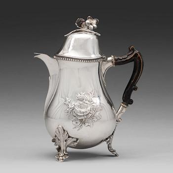 138. Andreas Rönnov, kaffekanna, silver, Hälsingborg 1789, rokoko.