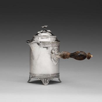 494. A Swedish 18th century parcel-gilt milk-jug, marks of Nils Tornberg, Linköping 1788.