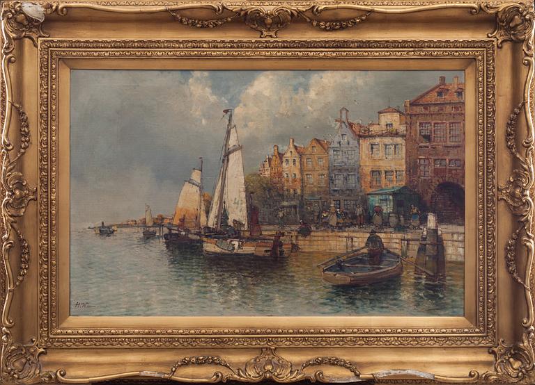 HANS JOHANN WAGNER, olja på duk. Signerad.
