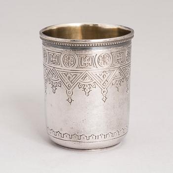 OLGA MUKHINA, A silver beaker, Moscow 1891.