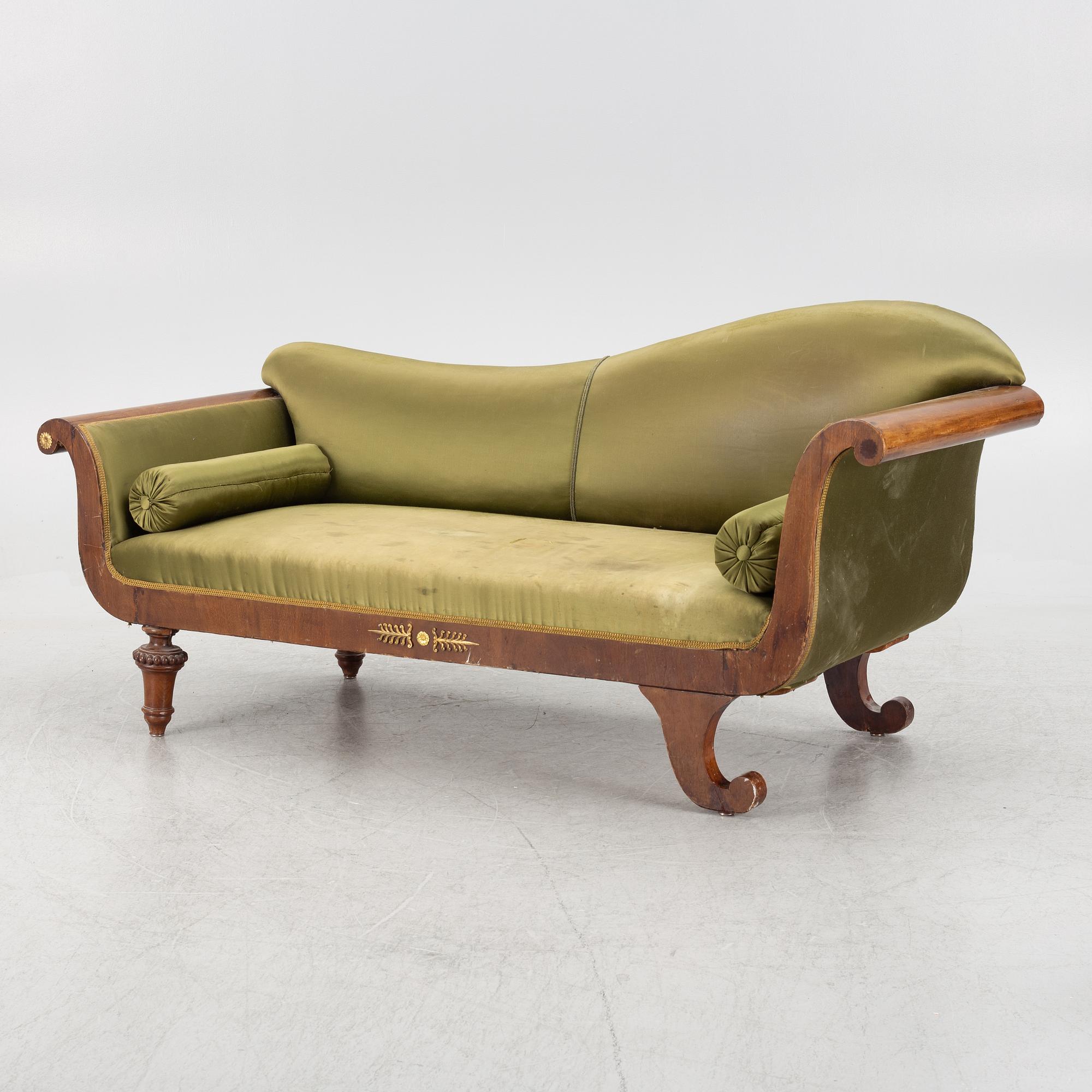 A chaise long, late Empire 1820s/1830s.