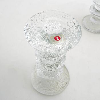 Timo Sarpaneva, ljusstakar 9 st "Festivo" Iittala Finland gjutet glas.