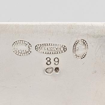 Georg Jensen, an 830/1000 silver box, Copenhagen 1915-1919, design nr 39, Swedish import marks.