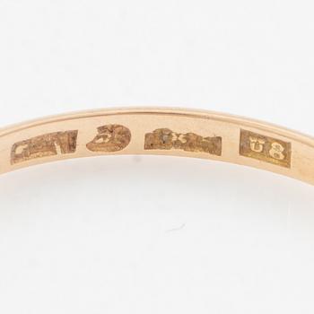 Ring, 18K guld med fem gammalsipade diamanter.