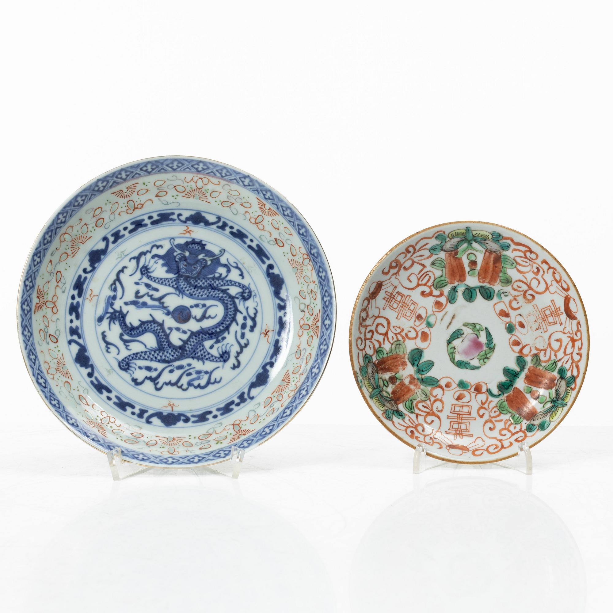 Parti, porslin, nio delar. Kina, 1900-tal.