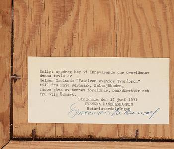 Helmer Osslund, "Faxälven ovanför Tväråbron" (Landscape from the northeast coast of Sweden).