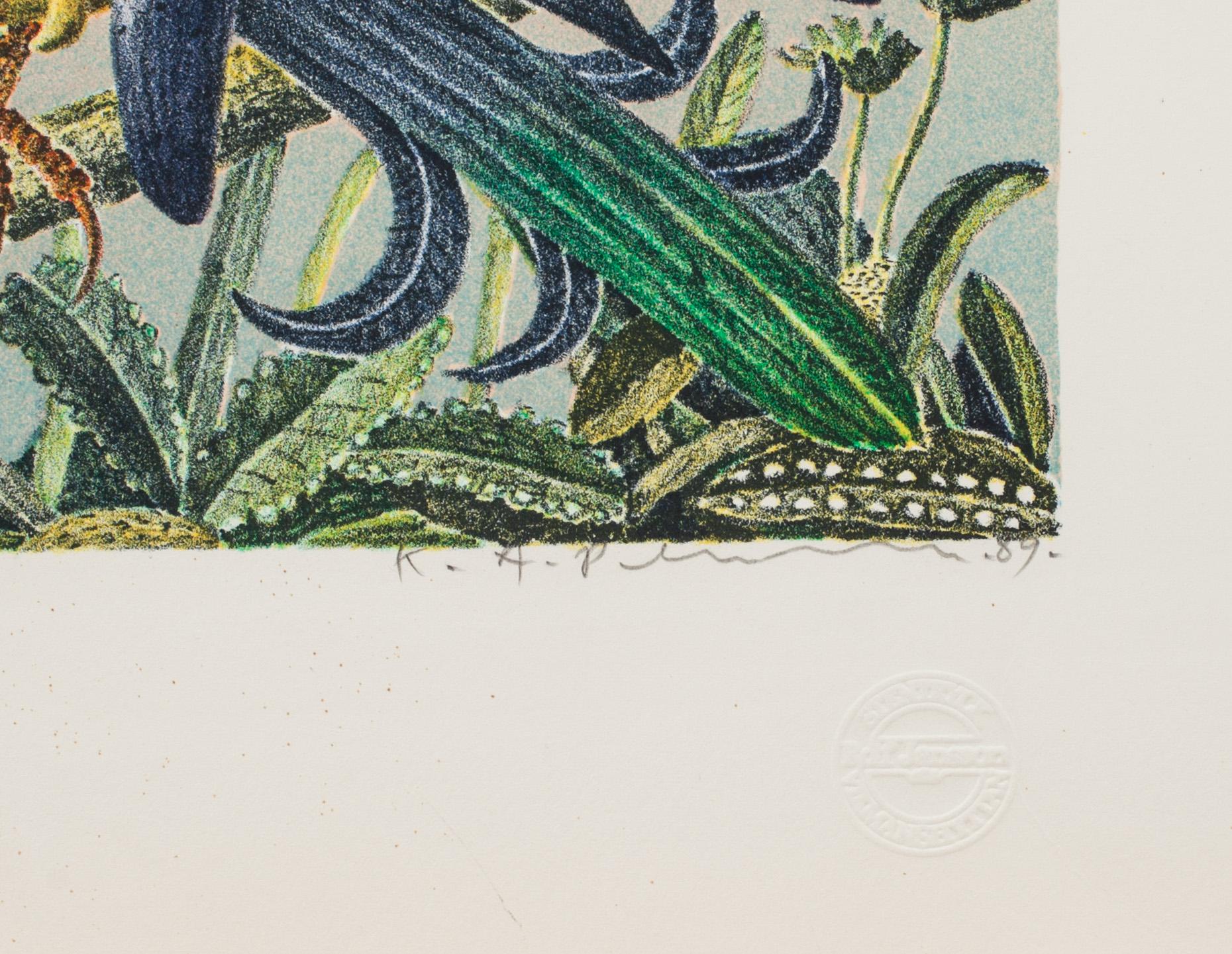 KARL AXEL PEHRSON, färglitografi, signerad, numrerad provtryck och daterad 89.