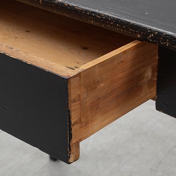 A painted Gustavian style desk, circa 1900.