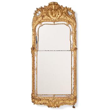 92. A Swedish Rococo 18th century mirror.