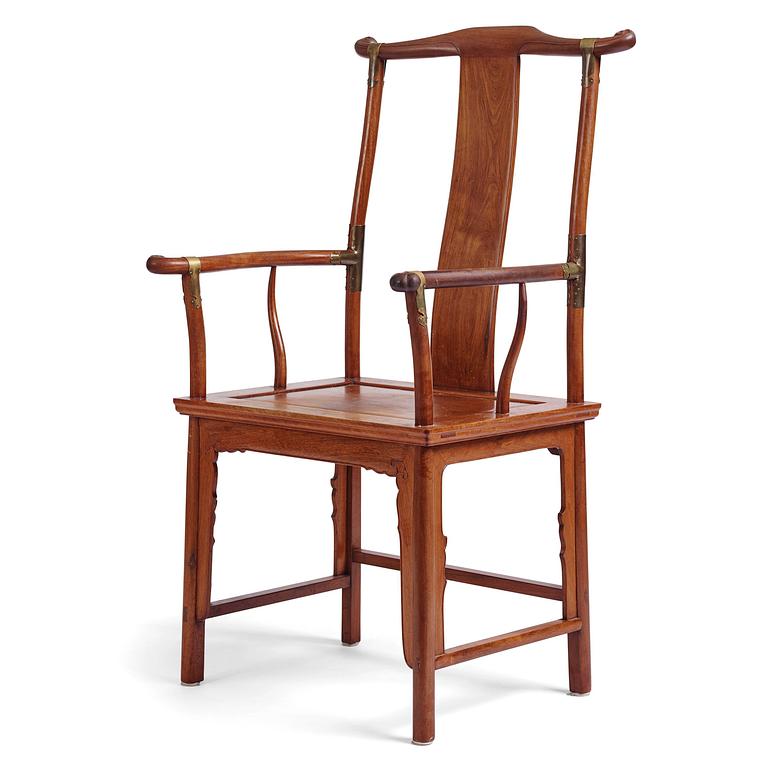 A Chinese 'official's hat' chair, Guanmaoyi, 20th century.