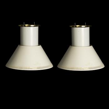 PAAVO TYNELL, PAIR OF CEILING LAMPS. Manufactured by Oy Taito Ab, late 1940s.