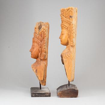 A pair of South East Asian sculptures, 20th Century.