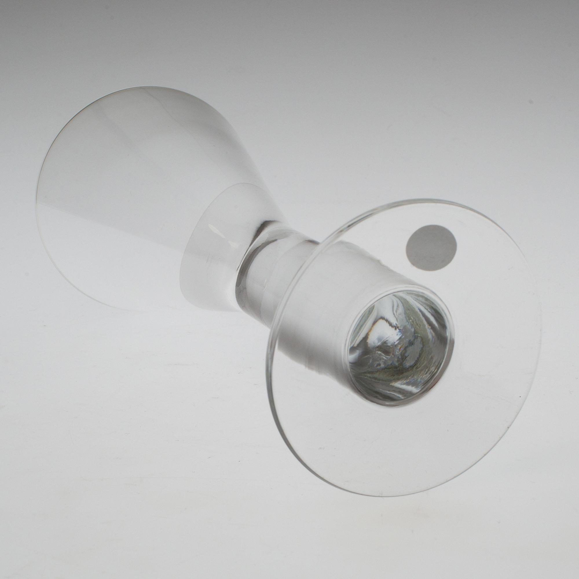 VINGLAS, 12 st, "Basic", Margareta Hennix, Reijmyre Glasbruk.