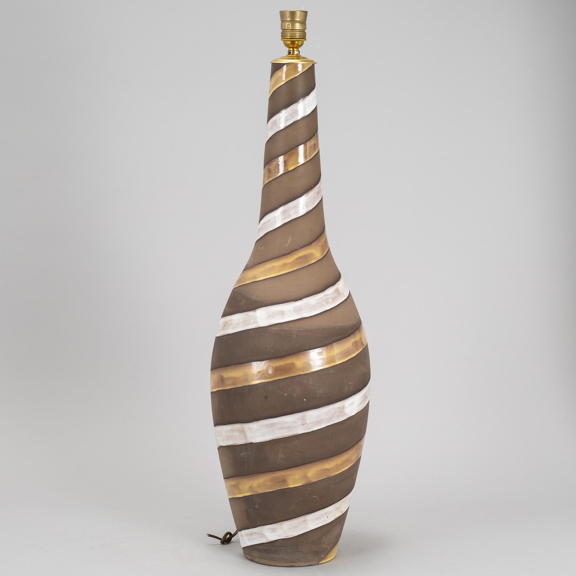 INGRID ATTERBERG, a 'Spiral' vase/floor lamp.