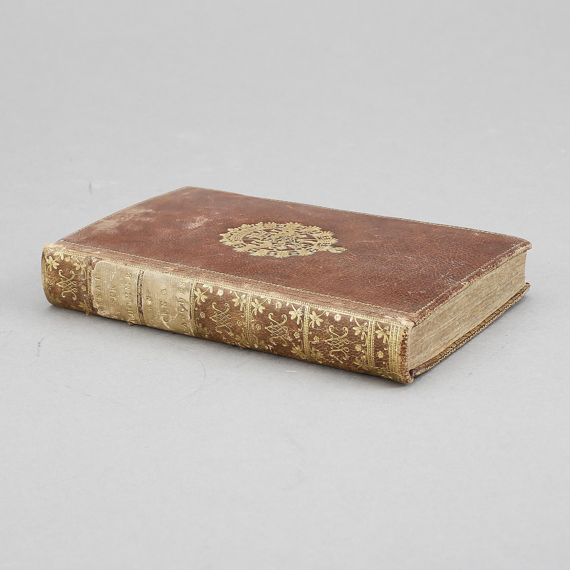 ALEXANDER POPE, Essai sur L`Homme, poëme philosophique, Strasbourg 1762.