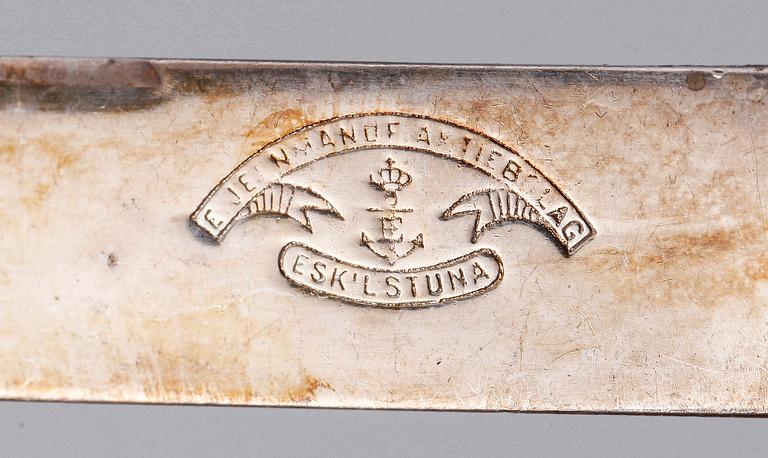 KNIVAR, 12 st, silver, Tyskland och Sverige, 1800/1900-tal. Ca 552 gr.