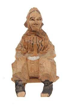 AXEL PETERSSON DÖDERHULTARN, träfigurer, otydl. sign.