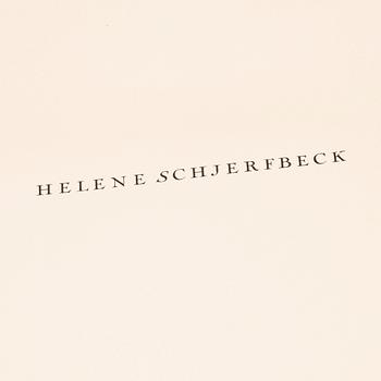 HELENE SCHJERFBECK, mapp med 48 reproduktioner, Gotthard Johansson, numrerad 63/500, Nordisk Rotogravyr Stockholm 1945.