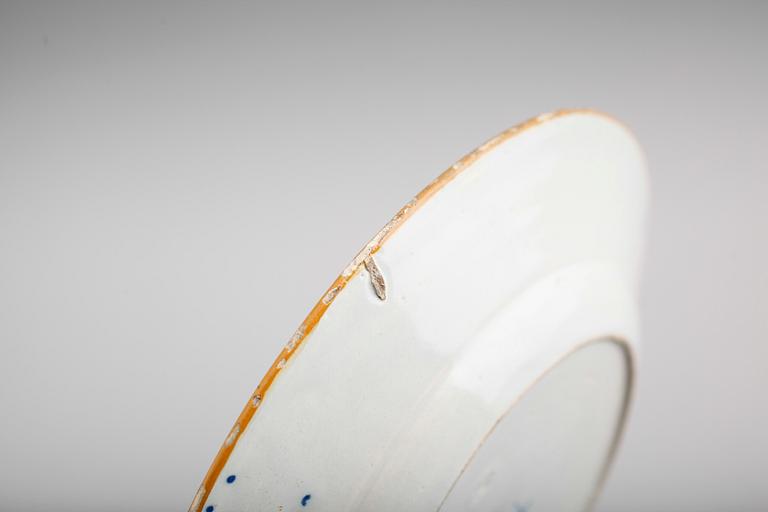 TALLRIK, fajans, 1800-/1900-tal.