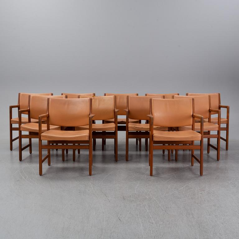 Eleven 1960's teak armchairs by Karl Erik Ekselius for JOC Vetlanda.