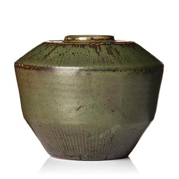 99C. Carl-Harry Stålhane, a unique stoneware vase, Rörstrand 1957.