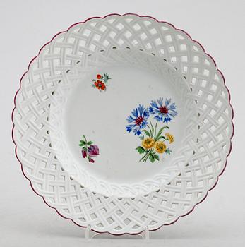 TALLRIK, porslin, Meissen, möjligen Marcolini 1774-1814.