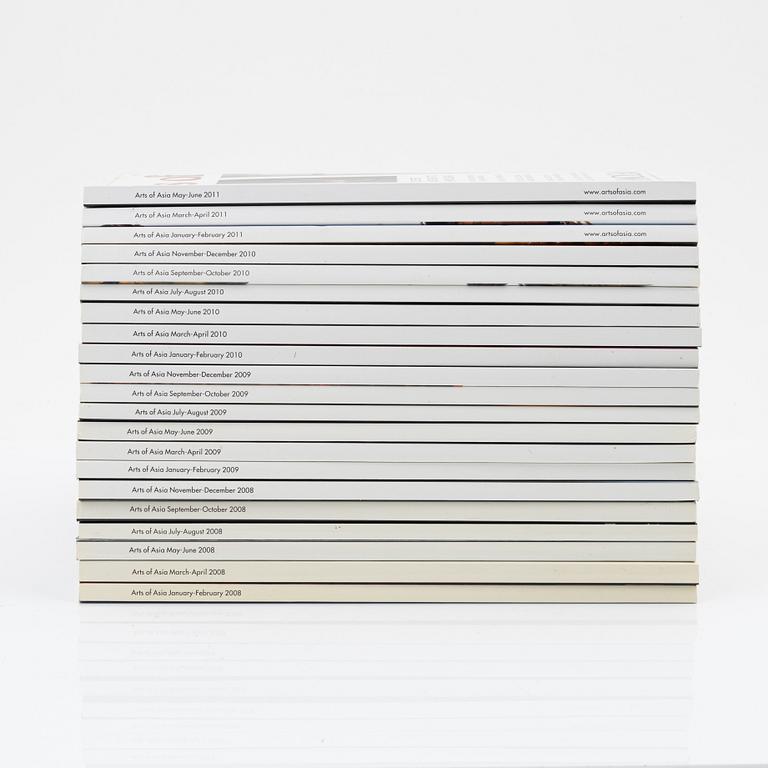 A set of 63 Arts of Asia magazines, from the period 2001-2011.