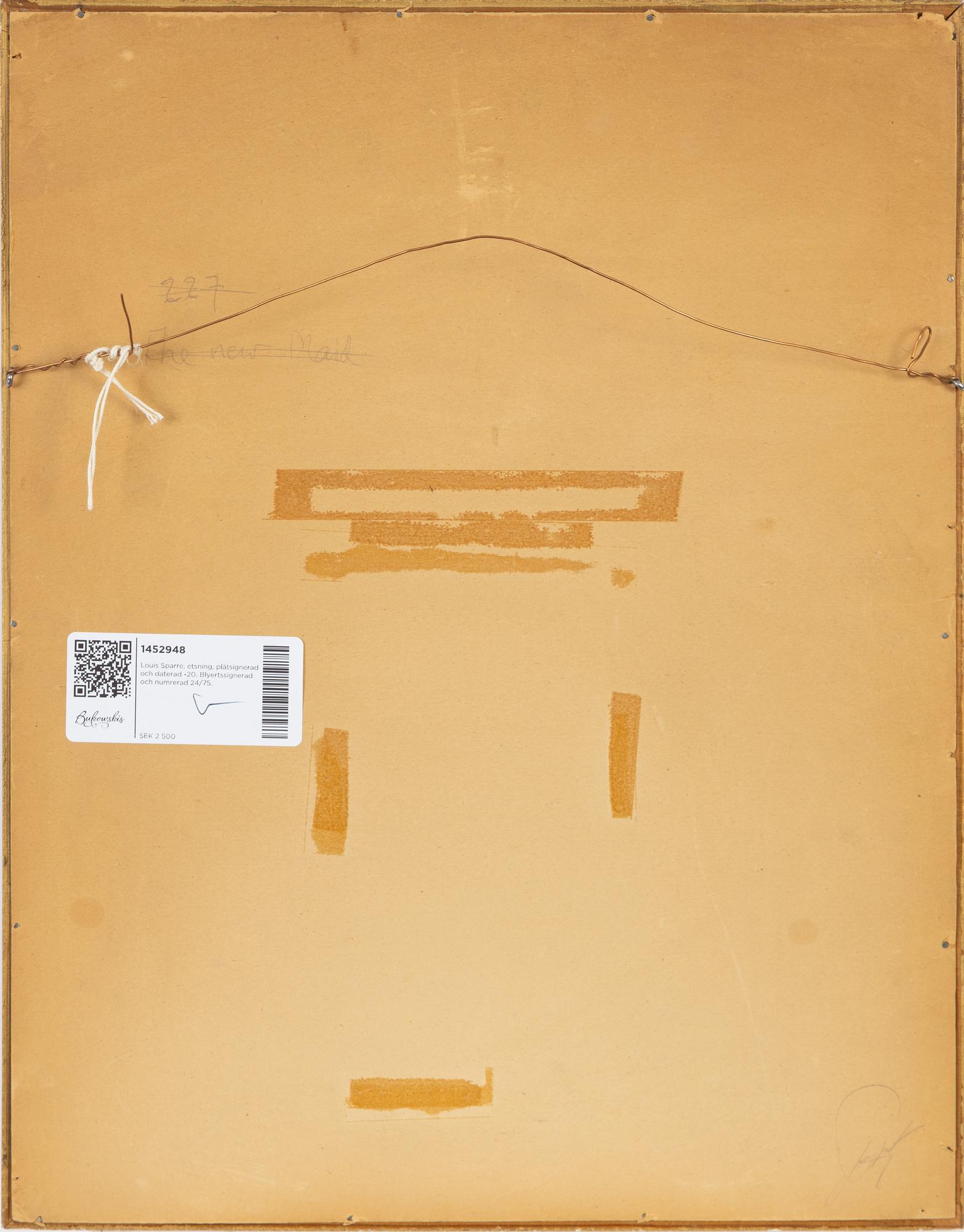 Louis Sparre, etching, 1919, signed 24(75.