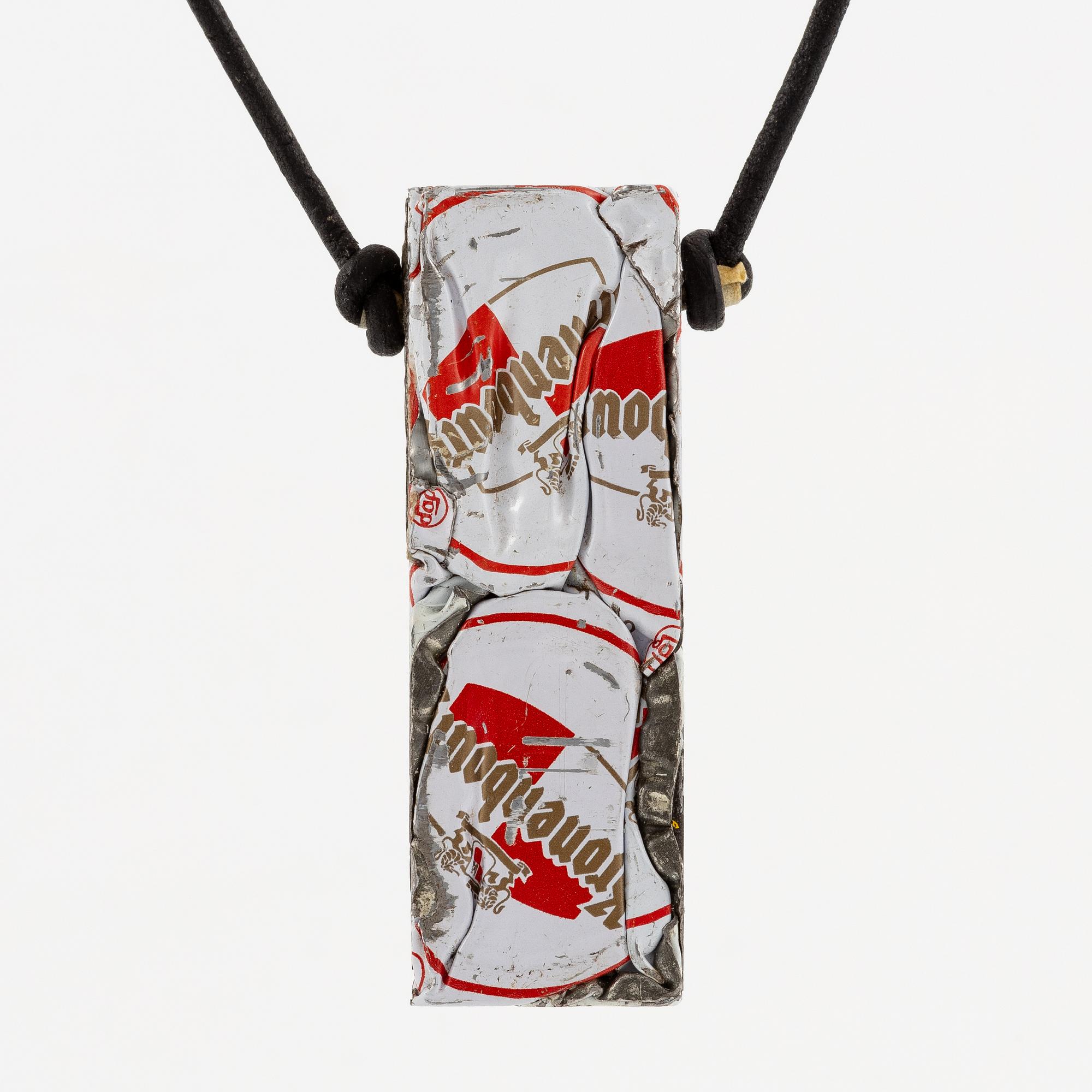 César Baldaccini, compression, pendant made of compressed beer bottle caps.