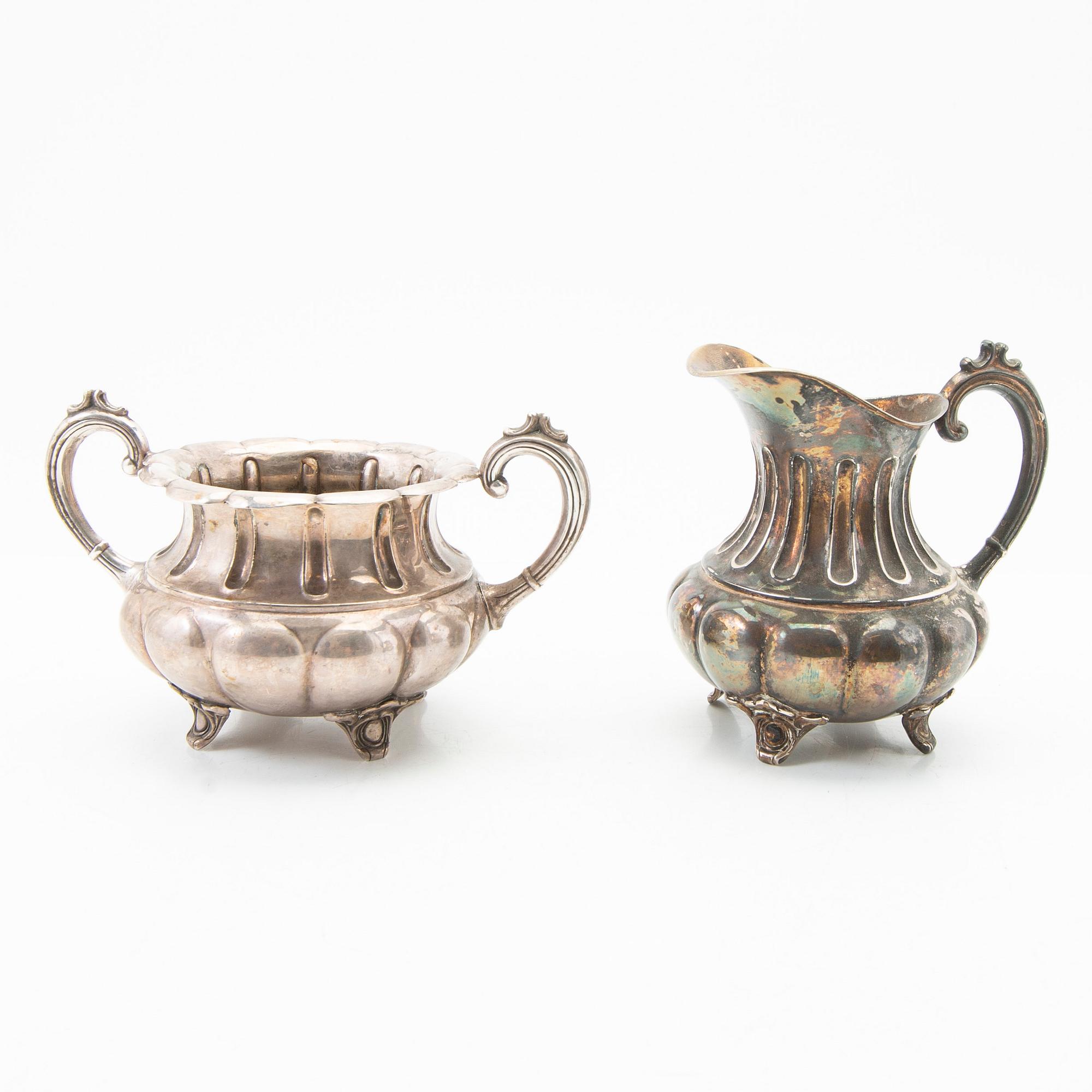 Coffee service, silver, 3 pieces.