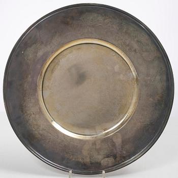 A sterling silver plate, Borgila, Stockholm, Sweden, 1931.