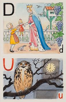 45. Elsa Beskow, "D-drottning och U-uv".