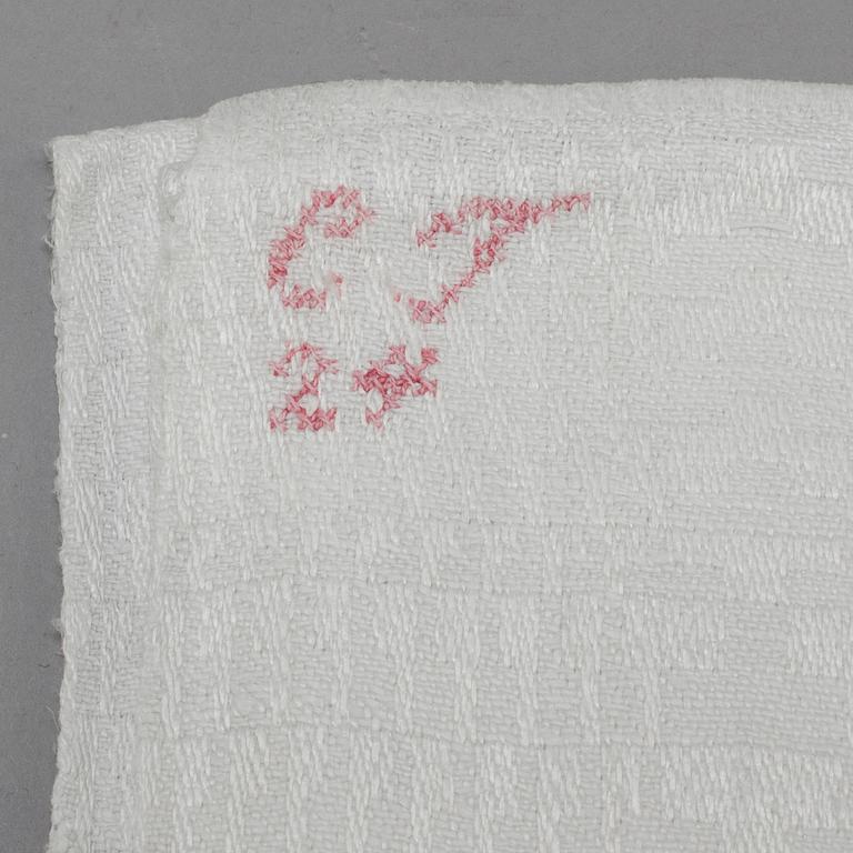 SAMLING LINNEDAMAST, 27 delar.