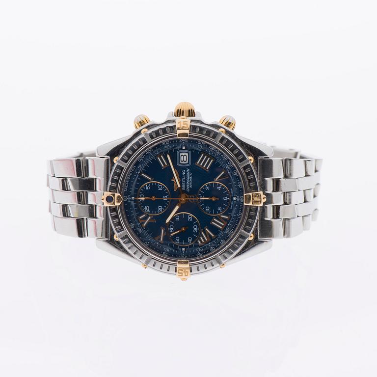 ARMBANDSUR, herr, Breitling Crosswind Chronograph. Tachymeter. Stål. 1997.