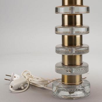 A SWEDISH GLASS LAMP, second half of 20th century.