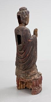 BUDDHA, trä, 1800-tal.