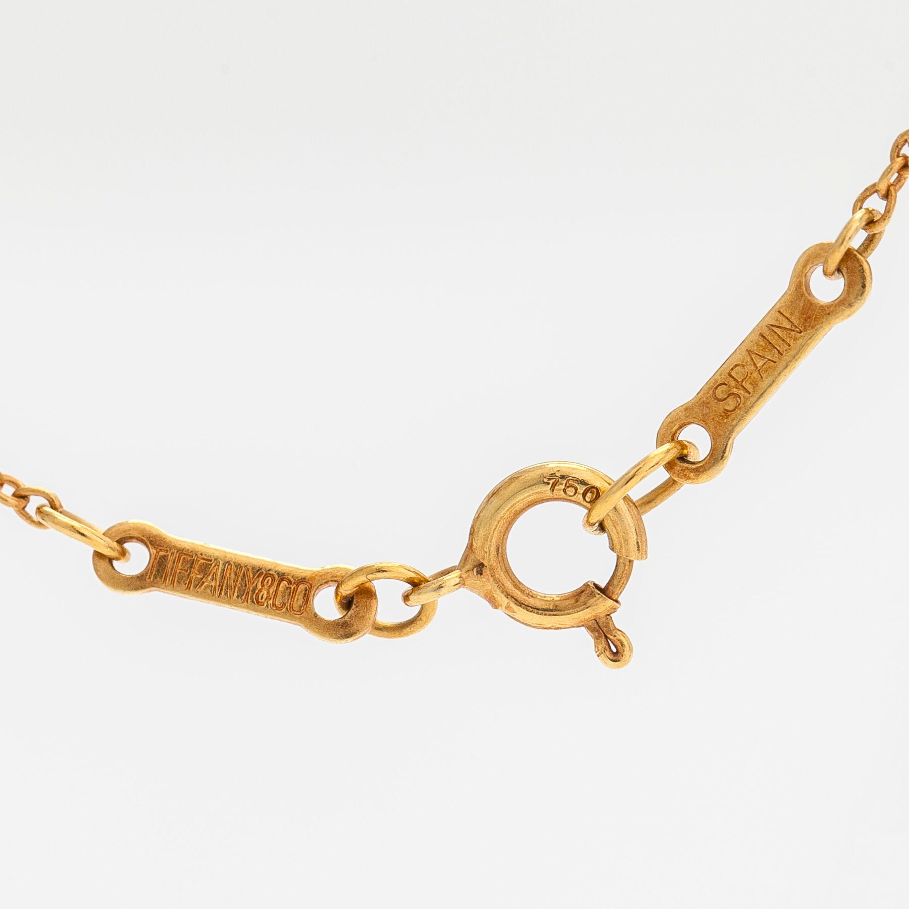 Tiffany & Co, Elsa Peretti, halsband, "Open Teardrop", 18K guld.