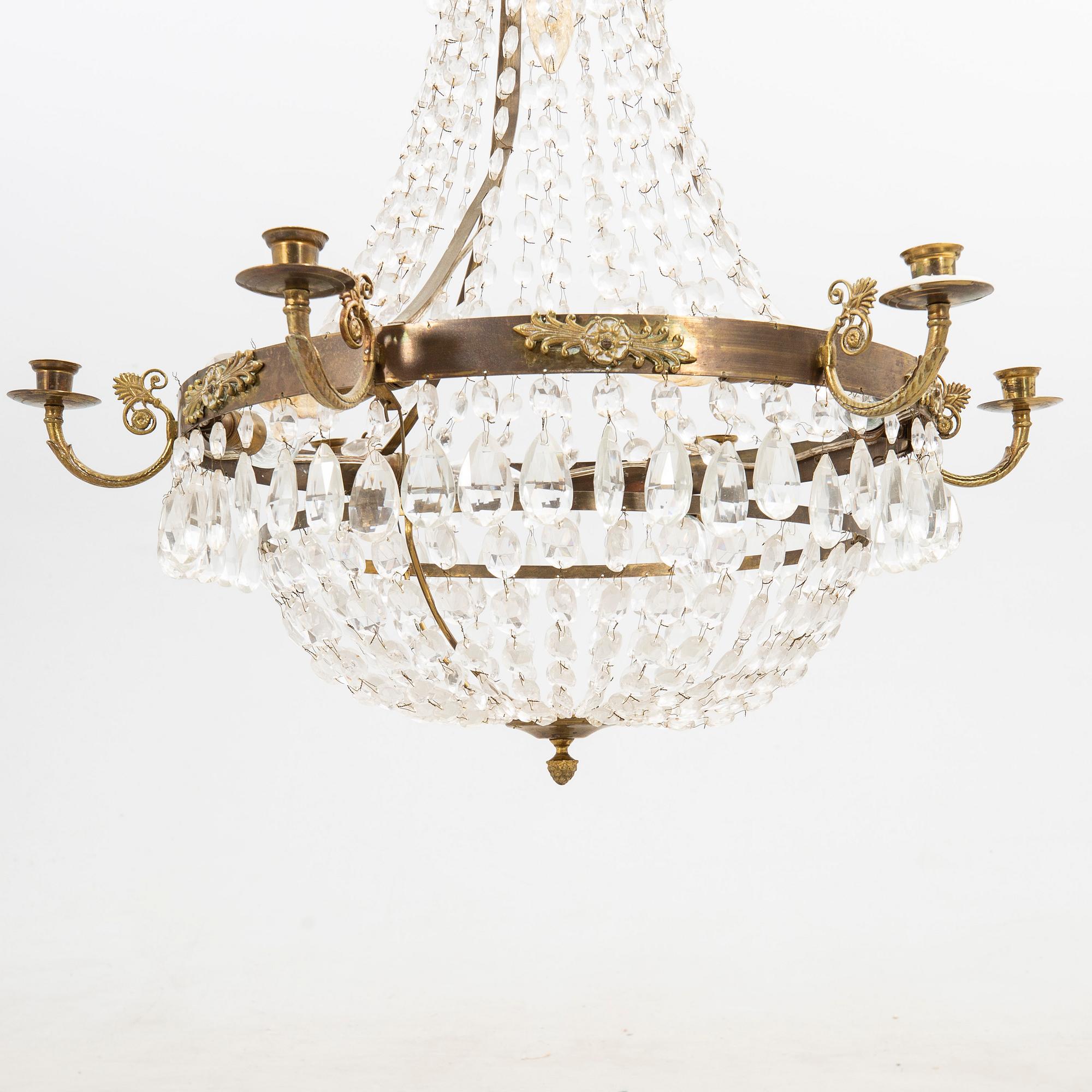 Chandelier, Gustavian style, 20th century.