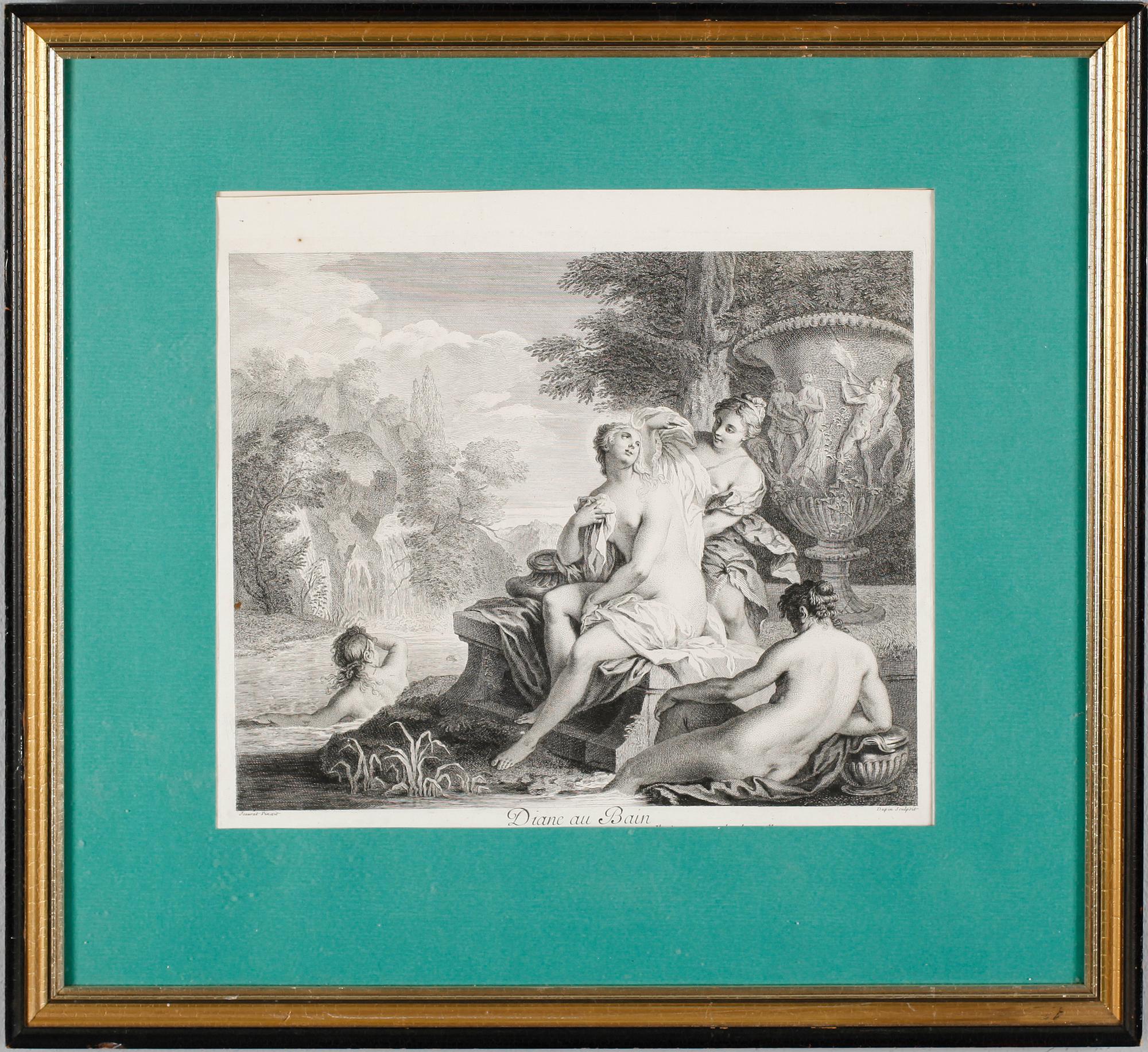 KOPPARSTICK, 2 st, efter Jeurat och Bassan, 1700-tal.