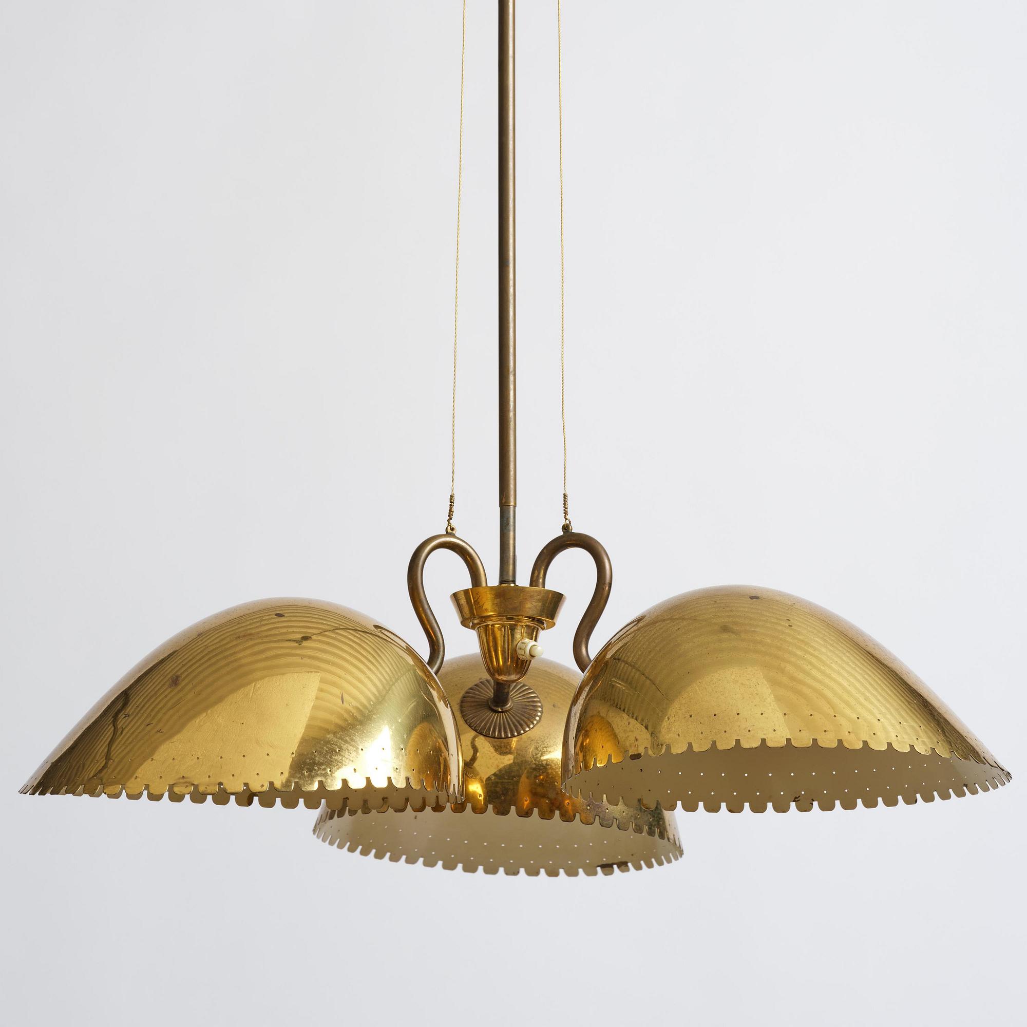 Harald Notini, taklampa, modell "11894", Arvid Böhlmarks Lampfabrik, Stockholm, 1950-tal.
