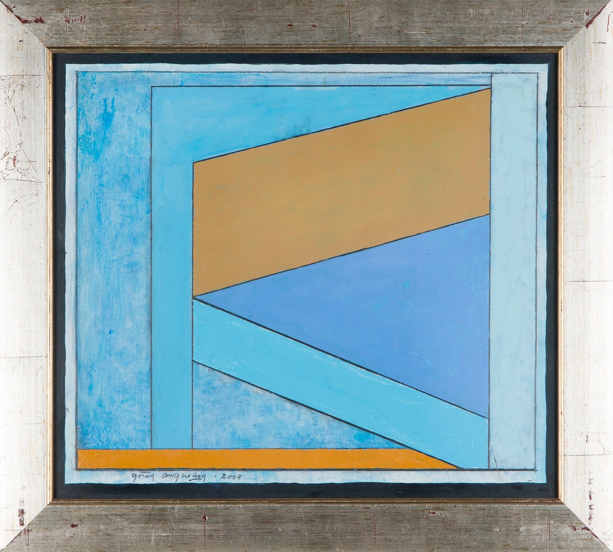 Göran Augustson, "Diagonal Blue and Yellow" (Diagonaalinen sininen ja keltainen).