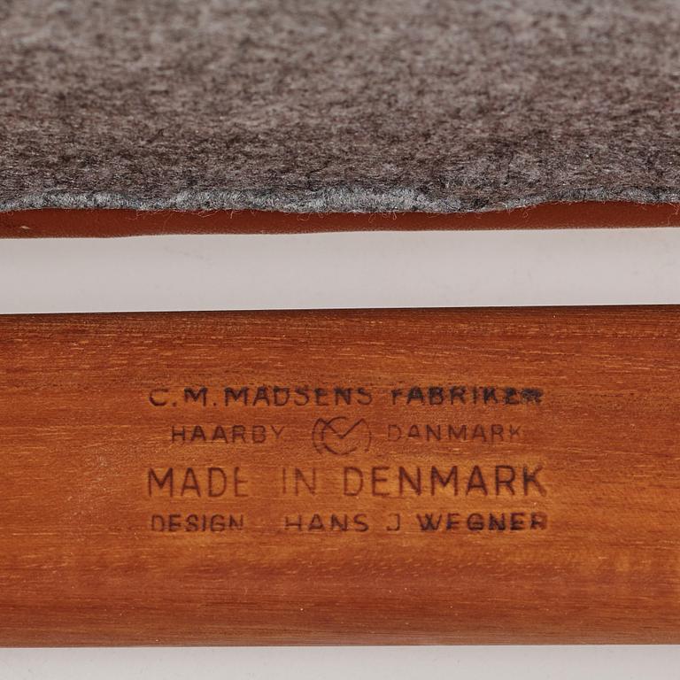 Hans J. Wegner, stolar, 10 st "W2", C M Madsen, Danmark 1950-tal.