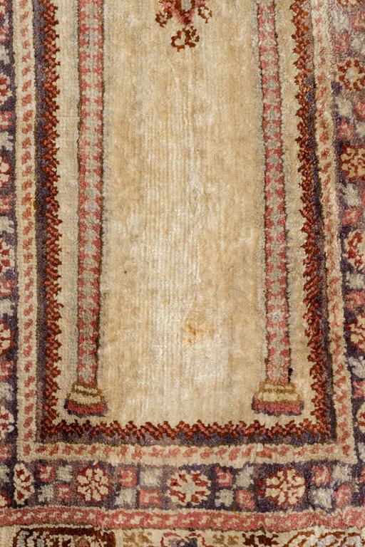A Kayseri Saff rug, c. 228 x 87 cm.
