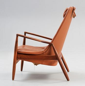 An Ib Kofod Larsen high back armchair 'The Seal', OPE, Jönköping, Sweden 1950-60's.