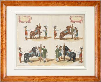 ETSNINGAR, 2 st, efter Abraham van Diepenbeeck, 16/1700-tal.