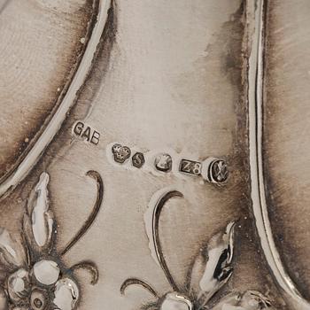 Kynttilänjalkapari, hopeaa, GAB, Ruotsi 1950.