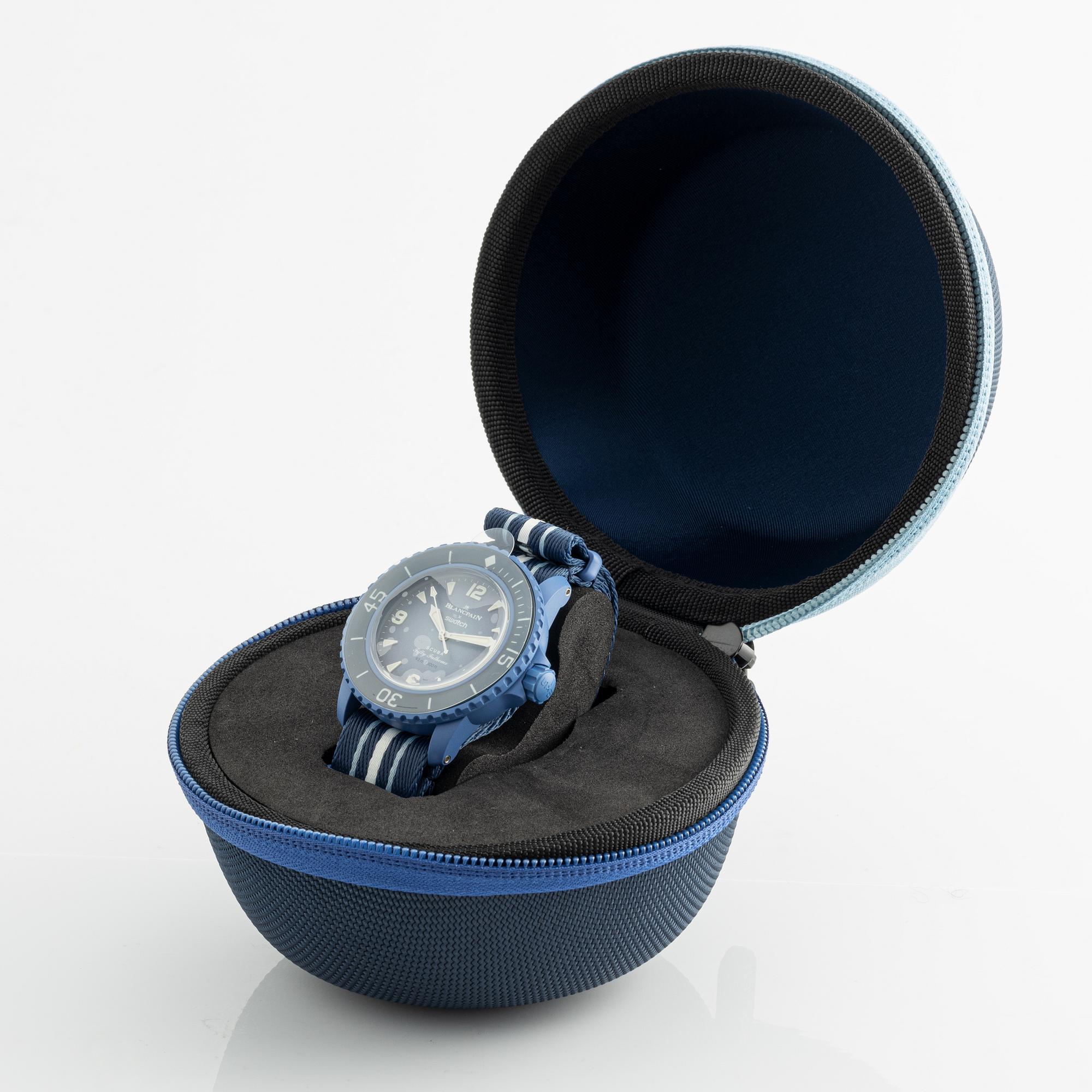 Swatch/Blancpain, Scuba Fifty Fathoms, Atlantic Ocean, wristwatch, 42.3 mm.